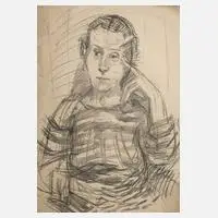 Frauenportait by Oskar Kokoschka, Lithographie auf leichtem Karton, offered Dec 2025