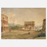 Roberto Gigli, Der Konstantinsbogen in Rom, Aquarell