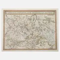 Willem Blaeu, Karte Obersachsen mit Lausitz, Kupferstich auf Bütten