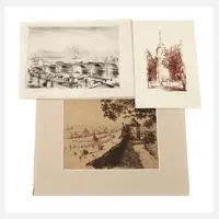 Paul Wilhelm, Paar Graphiken, Radierung