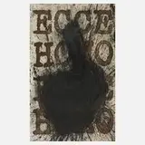 Michael Morgner, "Ecce Homo", Farbradierung mit schwarzer Prägung auf Bütten