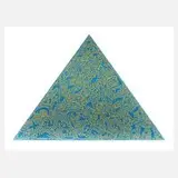 Keith Haring, “Pyramid”, Siebdruck in Gold auf blau eloxiertem Grund