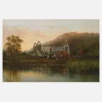 Robert Weir Allan, Klosterruine Tintern Abbey, Öl auf Leinwand