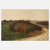 Karl F. Karthaus, Landschaft auf Korfu, Öl auf Leinwand