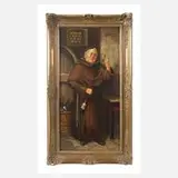 Bruno Blätter, Klosterbruder im Weinkeller, Öl auf Leinwand