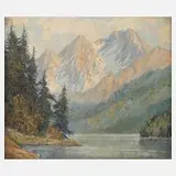 Hans Münnich, "Eibsee mit Zugspitze", 1938