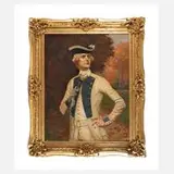 Georges Scott, "Capitaine François Bazille", Öl auf Leinwand