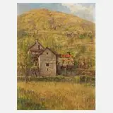 Hugo Strauss, "Frühsommer", Öl auf dicker Platte