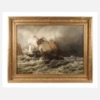 Hans Wagner, Marine gestern und heute, Öl auf Leinwand