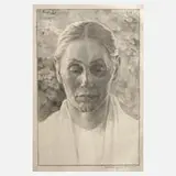 Carl Ludwig Noah Bantzer, Portrait Frau Seng, 1915, Kreidelithographie