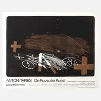 Antoni Tàpies, Plakat "Die Praxis der Kunst"
