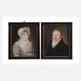 Roger, Paar Portraits, 1810, Pastelle
