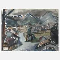 Erwin Schoultz-Carrnoff, Berglandschaft, Aquarell auf Aquarellkarton