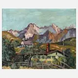 Alfred Hofmann-Stollberg, "Gut aus Gierfeld", Öl auf Leinwand