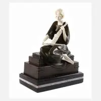 Paul Phillippe, Chryselephantin Violinistin, Bronze