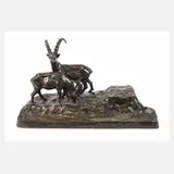 Friedrich Gornik, figürliches Schreibzeug, Bronze