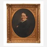 O. Krötzsch, Bildnis einer Dame, 1880, Öl auf Leinwand
