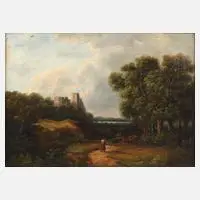 Burg in Sommerlandschaft by Dominik Schufried, Öl auf Leinwand, offered Aug 2026