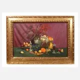 František Xaver Diblík, Tafelstillleben mit Figur, 1934, Öl auf Leinwand