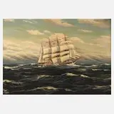 Siegfried Didszus, Segelschiff "Pamir", Öl auf Leinwand