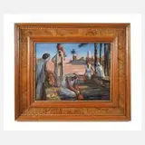 Raphael Drouart, Orientalische Szene, Öl auf Karton