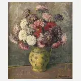 Georg Judersleben, Stillleben mit Blumen, Öl auf Leinwand