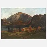 Karl Kaltenmoser, Herbstliche Gebirgslandschaft, Öl auf Leinwand