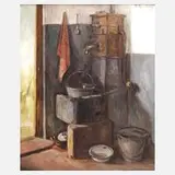 Reinier Pijnenburg, Bäuerliches Interieur, Öl auf Leinwand