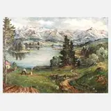 Anton Richter, Sommerliche Vorgebirgslandschaft, 1943, Öl auf Leinwand und Keilrahmen