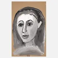 A. R. Penck, Frauenportrait nach links