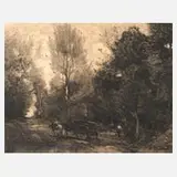 George Garen nach Jean Corot, Holzsammler, Radierung