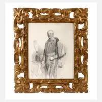 Josef Kriehuber, "Eduard Graf von Woyna", Kreidelithographie
