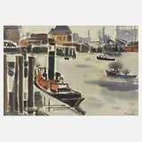 Diether Kressel, Hamburger Hafen, Mischtechnik