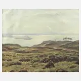 Herbert Rolf Schlegel, "Der Golf von Neapel", Pastell auf Papier