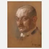 Rudolf Schulte im Hofe, Herrenportrait, Pastell auf Karton