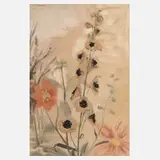 Paul Wilhelm, Sommerblumen, Aquarell auf Japanpapier