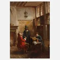 Max Gaisser, Flämische Kneipe, Öl auf Holz