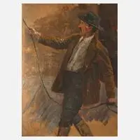 Prof. Richard Benno Adam, Portraitstudie, Öl auf Karton
