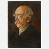 H. Brandl, Porträt Bismarck, 1914, Öl auf grober Leinwand