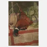 Ludwig Czerny, Jagdstillleben, 1919, Öl auf Sperrholz