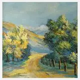 Arno Dahms, "Landweg", Öl auf Leinwand