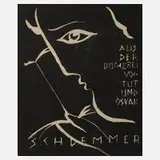 Prof. Oskar Schlemmer, Exlibris, Linolschnitt