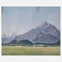 Eugen von Tarnóczy, Alpenlandschaft, 1919, Aquarell und Deckfarben