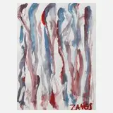 Herbert Zangs, Pinselabwicklung, Aquarell und Deckfarben