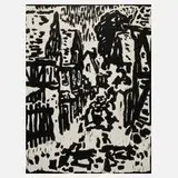 Fredo Bley, "Enge Gasse", 1929, Holzschnitt