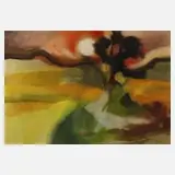 Gottfried Körner, Morgenstimmung bei Pirna, 1927, Aquarell