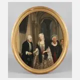 N. Puydebah, Beim Kirchgang, 1851, Öl auf Leinwand
