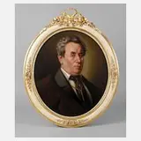 Adolf Schlesinger, Herrenportrait, 1860, Öl auf Leinwand