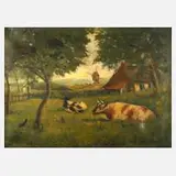 Frans Boeye, Bukolische Landschaft, Öl auf Leinwand