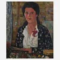Erich Büttner, "Malerin im Juni 1931 ...", 1931, Öl auf Leinwand